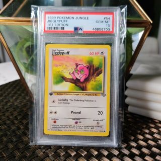 Psa 10 Gem 1st Edition Jungle Jigglypuff 54/64 Pokemon Card Wotc Vinatage