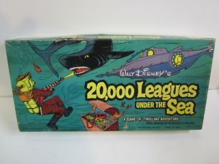 20,  000 Leagues Under The Sea Board Game Vintage Walt Disney Gardner 1960 