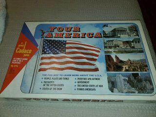 Vintage Your America 1970 Board Game Cadaco 1776 Us History Usa States President