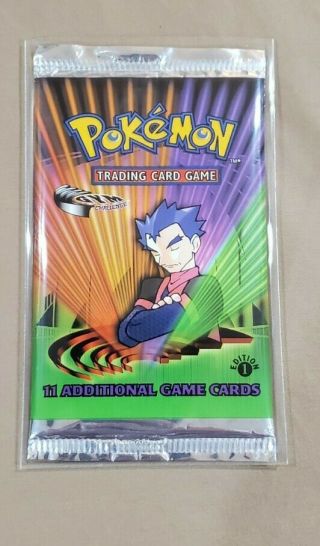 Pokemon Gym Challenge 1st Edition KOGA Booster Pack Factory Unweighed 3