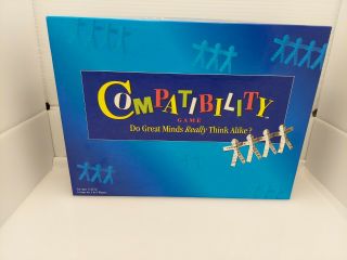 Compatibility Board Game 1996 Mattel Party Game 100 Complete &