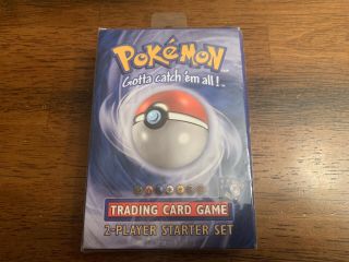 Pokemon 2 Player Starter Set.  Base Set 1999.  Factory With Tab On Top