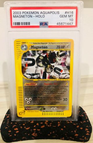 Magneton Holo H16/h32 Aquapolis Psa 10 Gem Pokémon Card