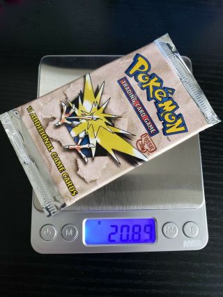 1999 Pokémon Tcg Fossil Set Booster Pack Cards Weighed Heavy? 20.  89 G