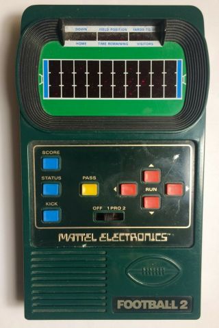 Vintage 1978 Mattel Electronics Football 2 Hand Held Game 1 Owner Great