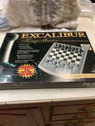 Excalibur King Master Ii 2 Electronic Chess & Checker Game Box & Complete