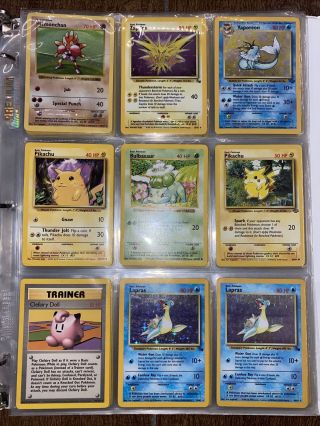 Pokemon Card Binder With Rare Cards.  Base Set Cards And More All