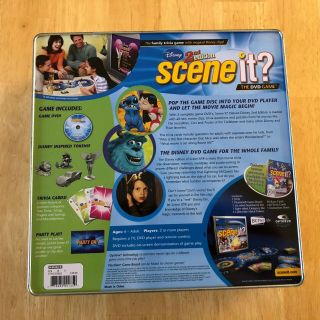 Disney 2nd Edition Scene It,  DVD Board Game,  Collector ' s Tim,  Complete 2