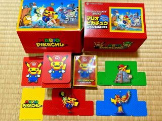 Pokemon Center Japan Mario Ver.  Pikachu Card Deck Case Sleeve Special Box Rare