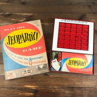 Jeopardy Vintage 1964 Milton Bradley Game Complete First Edition Tv Board Game