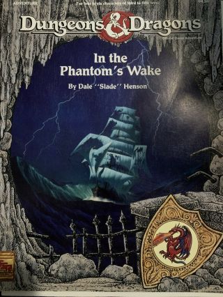 D&d In The Phantom’s Wake Game Rpg Module,  With Full Color Ship Map,  Tsr 1993