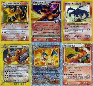 Charizard Pokemon Collector Cards Shadowless 1st Editions Gold Star E - Cards