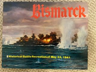 Avalon Hill Bismarck Game - 1978 Edition Most Counters Unpunched