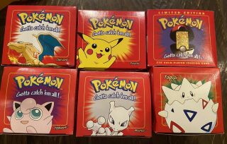 Complete Set Of 6 Pokemon Pokeball 24k Gold Plated Cards - Limited - Burger King