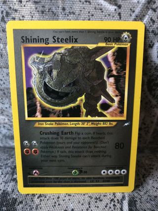 2000 Pokemon - Shining Steelix 112/105 - Neo Destiny - Vlp/lp