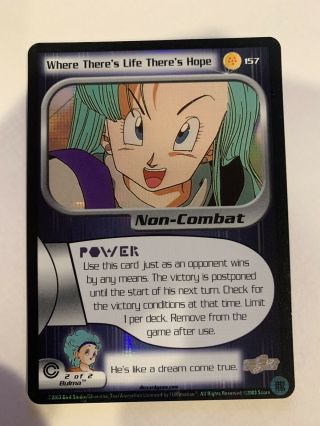 Where There’a Life There’s Hope - Dragon Ball Z Ccg - 157 Ultra Rare Limited