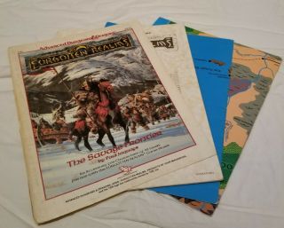 Tsr Ad&d 2nd Edition Adventure Module Fr5 - The Savage Frontier W/ Map