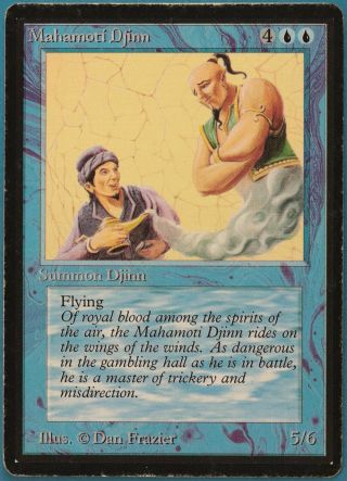 Mahamoti Djinn Beta Heavily Pld Blue Rare Magic Mtg Card (id 113362) Abugames