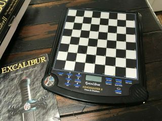 EXCALIBUR King Master II 2 Electronic Chess & Checker Game Box & COMPLETE 2