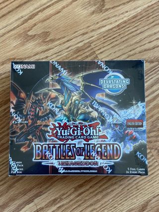 Yu - Gi - Oh (yugioh) Battles Of Legend: Armageddon 1st Ed.  Booster Box In Hand