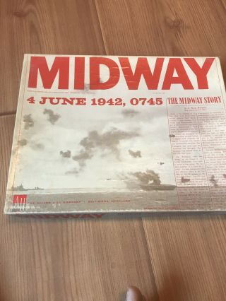 Vintage Battle Of Midway Wwii Avalon Hill Board Game 1964