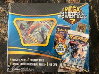 Pokemon Mega Mystery Power Box 5 Booster Packs,  1 Mystery Pack
