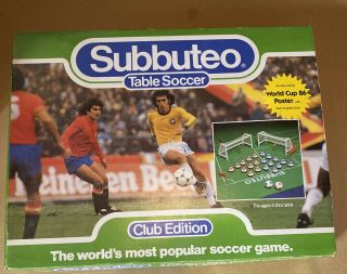 Subbuteo Table Soccer Club Edition Game 1981 Playable No Poster (little Damage)