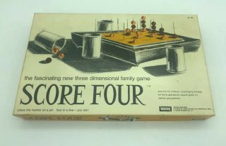 Vintage Score Four Board Game 1971 Made In Usa By Lakeside - Complete