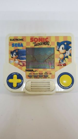 Vintage 1991 Tiger Electronics Sega Sonic The Hedgehog Handheld Lcd Game