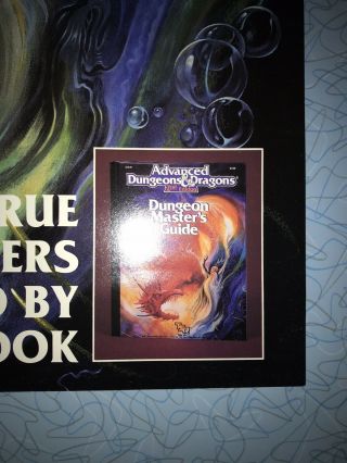 1989 Dungeons and Dragons AD&D Store Promo Poster Masters Guide 16x21 EX - NMT 3