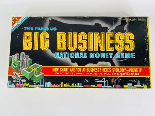 Vintage 1959 Big Business National Money Board Game Tranogram 3819