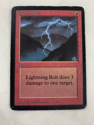 Vintage Magic | Mtg Alpha Lightning Bolt,