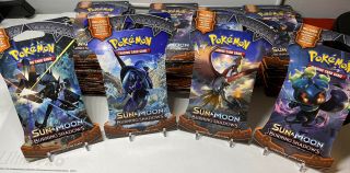 Pokemon Tcg Burning Shadows Sun & Moon Sleeved Booster Pack X 36 Packs