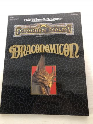 Draconomicon Forgotten Realms Advanced Dungeons & Dragons 2nd Edition Role Play
