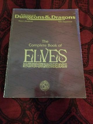 Ad&d The Complete Book Of Elves - Tsr