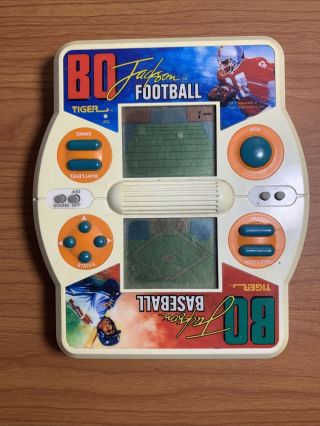 Vintage 1990 Tiger Electronics Bo Jackson Baseball And Football Handheld Game