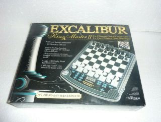 Excalibur King Master Ii 2 Electronic Chess & Checker Game Box