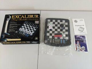 Excalibur King Master Iii Electronic Chess Game Complete W/box Wear
