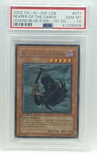 Yu - Gi - Oh 2002 Reaper Of The Cards 1st Edition Lob - 071 Psa - 10