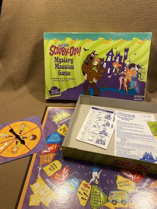 Vintage 1999 Scooby Doo Cartoon Network Mystery Mansion Board Game Complete