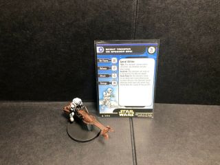 Star Wars Miniatures Scout Trooper On Speeder Bike Rs W/ Card Mini Rpg Legion