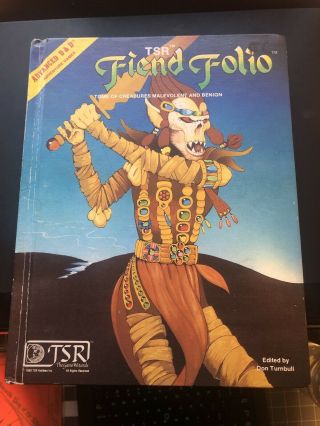 Vintage 1981 Advanced Dungeons & Dragons Fiend Folio Ad&d D&d Tsr