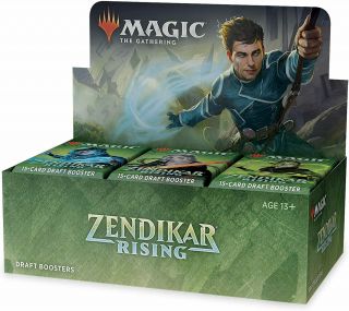 Mtg Magic The Gathering Zendikar Rising Draft Booster Box Of 36 Packs /