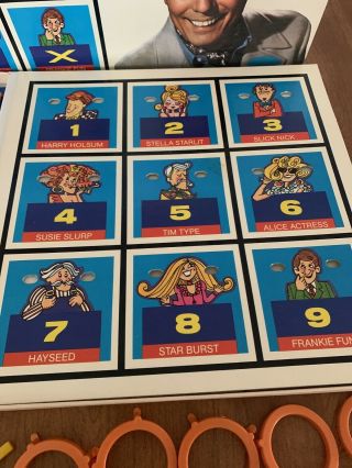 The Hollywood Squares TV Game Show Trivia Board Game IDEAL VINTAGE 1974 3
