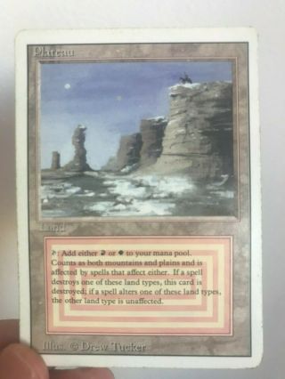 Plateau Rare Dual Land From Mtg Revised Edition