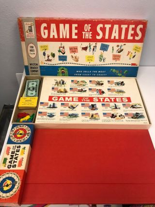 Vintage Milton Bradley Game Of The States Complete Game
