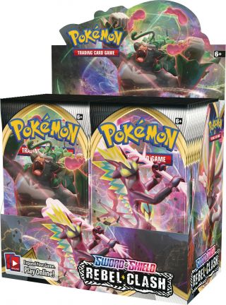 Pokemon Tcg Sword And Shield Rebel Clash Booster Box 36 Booster Packs