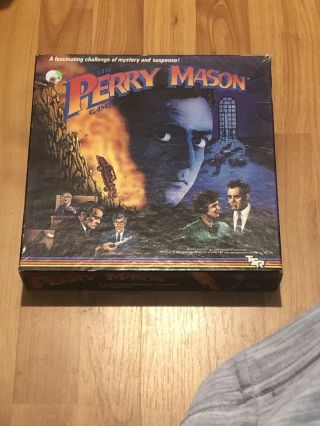 1987 Perry Mason Board Game Tsr Courtroom Suspense Complete Vintage (t11)