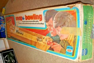 Vtg 1973 1986 Ideal Games Snap Bowling Miniture Bowl Game W/box