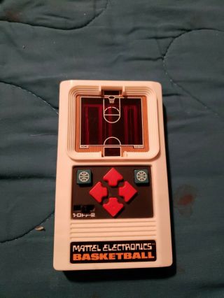 Mattel Basketball 1978 Vintage Electronic Handheld Video Game 9v Battery